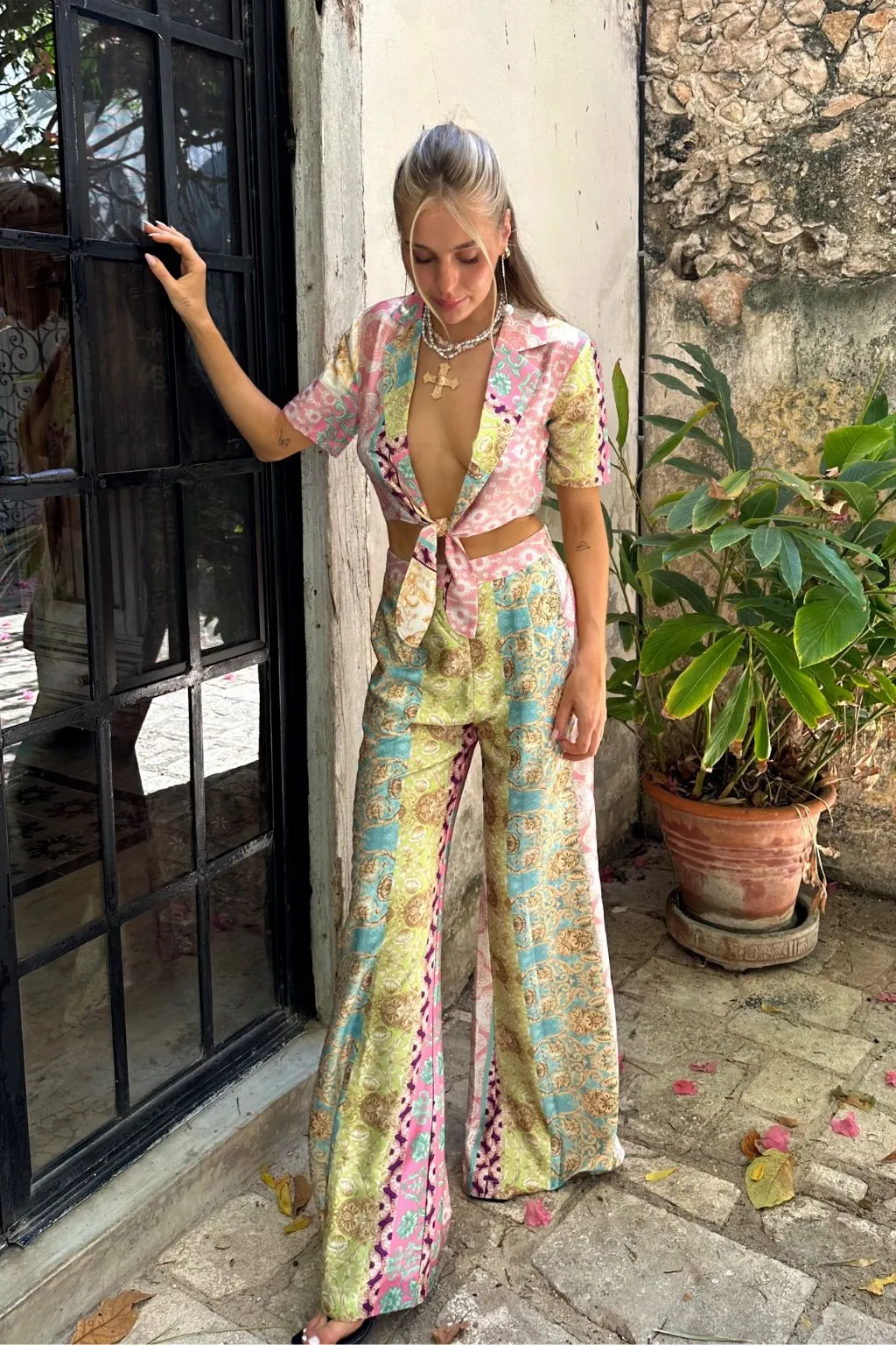 Coral Cove Floral Pants sold by 12th Tribe