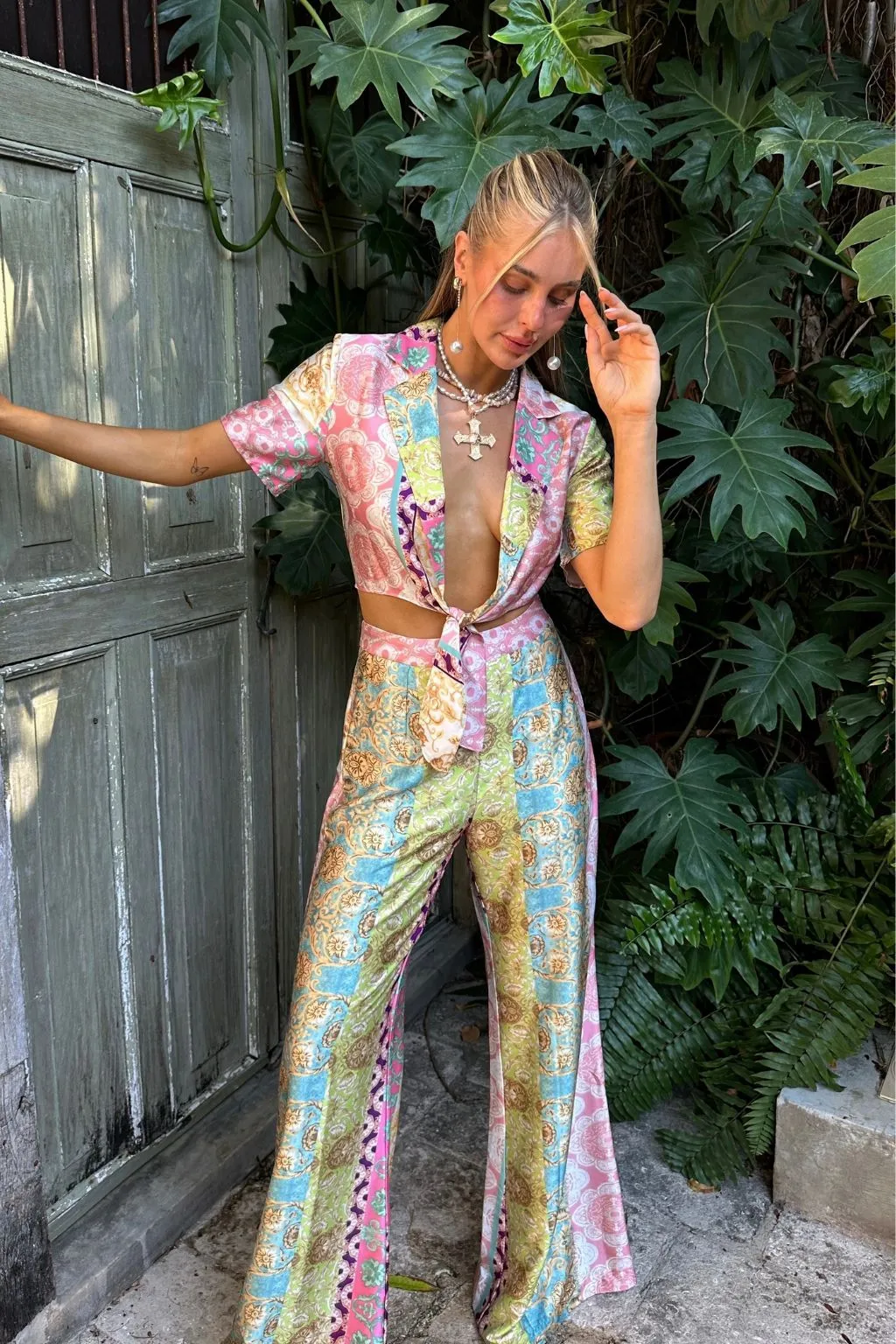 Coral Cove Floral Tie Top sold by 12th Tribe product image thumbnail 5