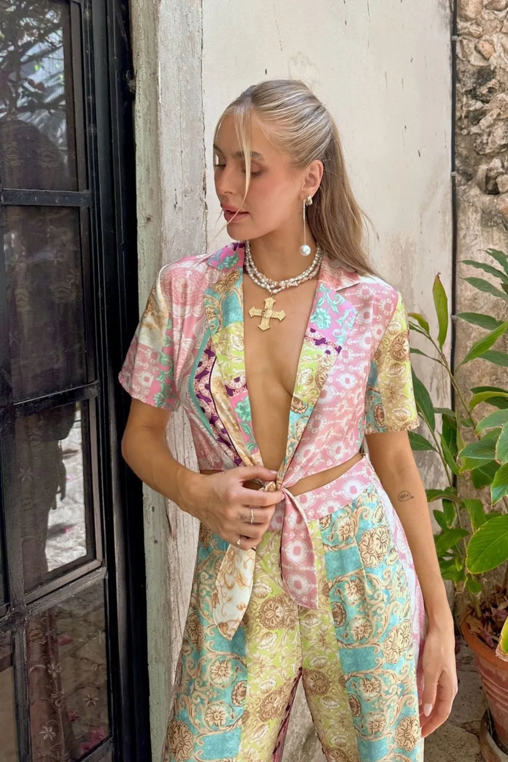 Coral Cove Floral Tie Top sold by 12th Tribe product image thumbnail 3