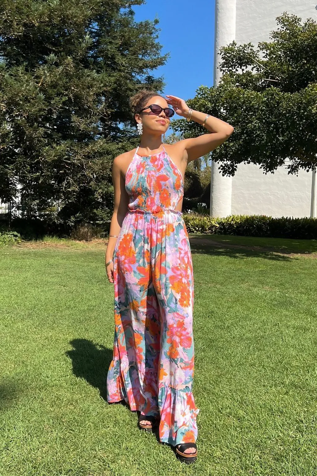 Ginny Multicolor Floral Jumpsuit sold by 12th Tribe