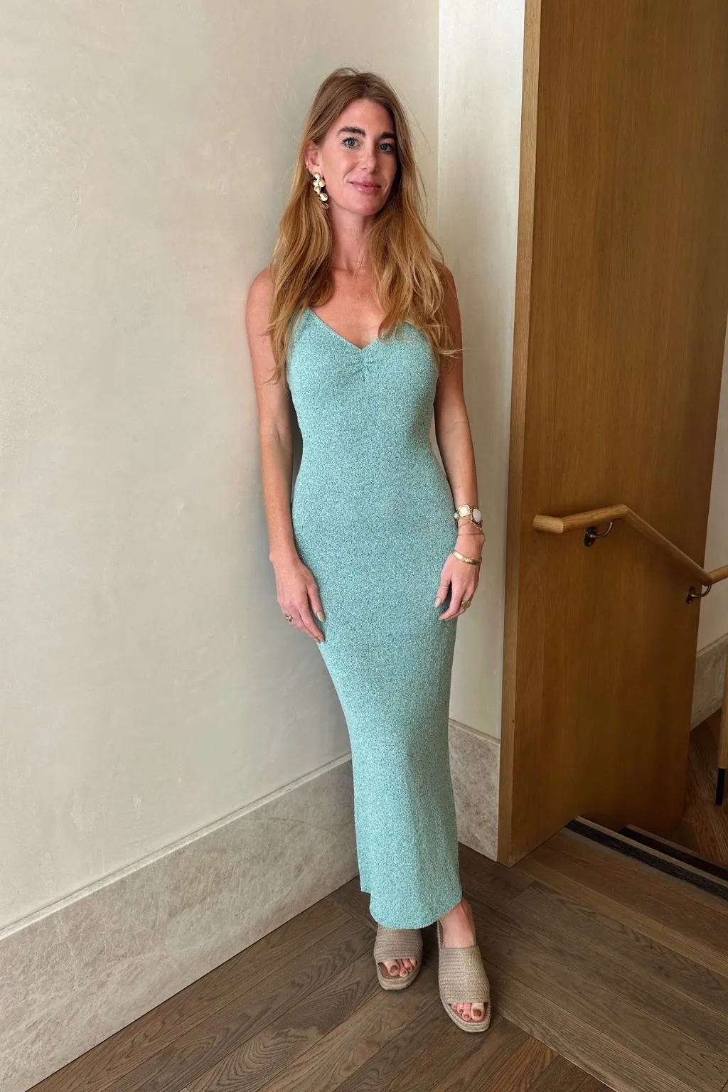 Cyrus Blue Knit Maxi Dress sold by 12th Tribe product image thumbnail 2