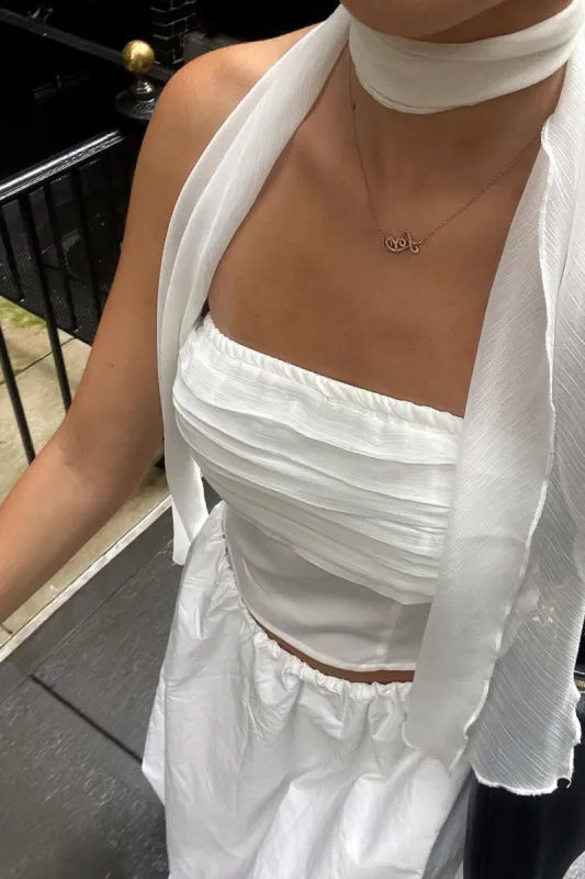 Mallorca White Strapless Top sold by 12th Tribe