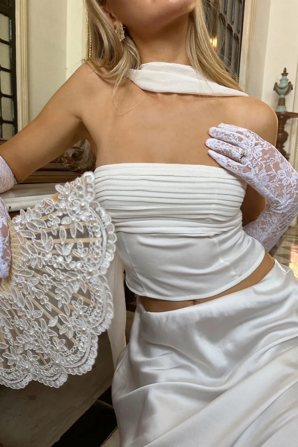 Mallorca White Strapless Top sold by 12th Tribe product image thumbnail 5