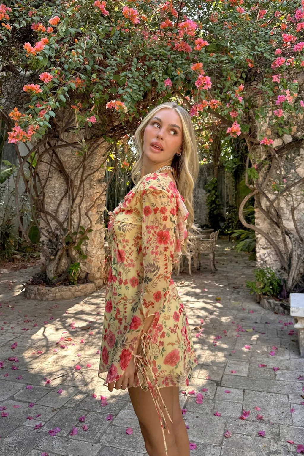 Sydney Yellow Ruffle Dress sold by 12th Tribe product image thumbnail 3