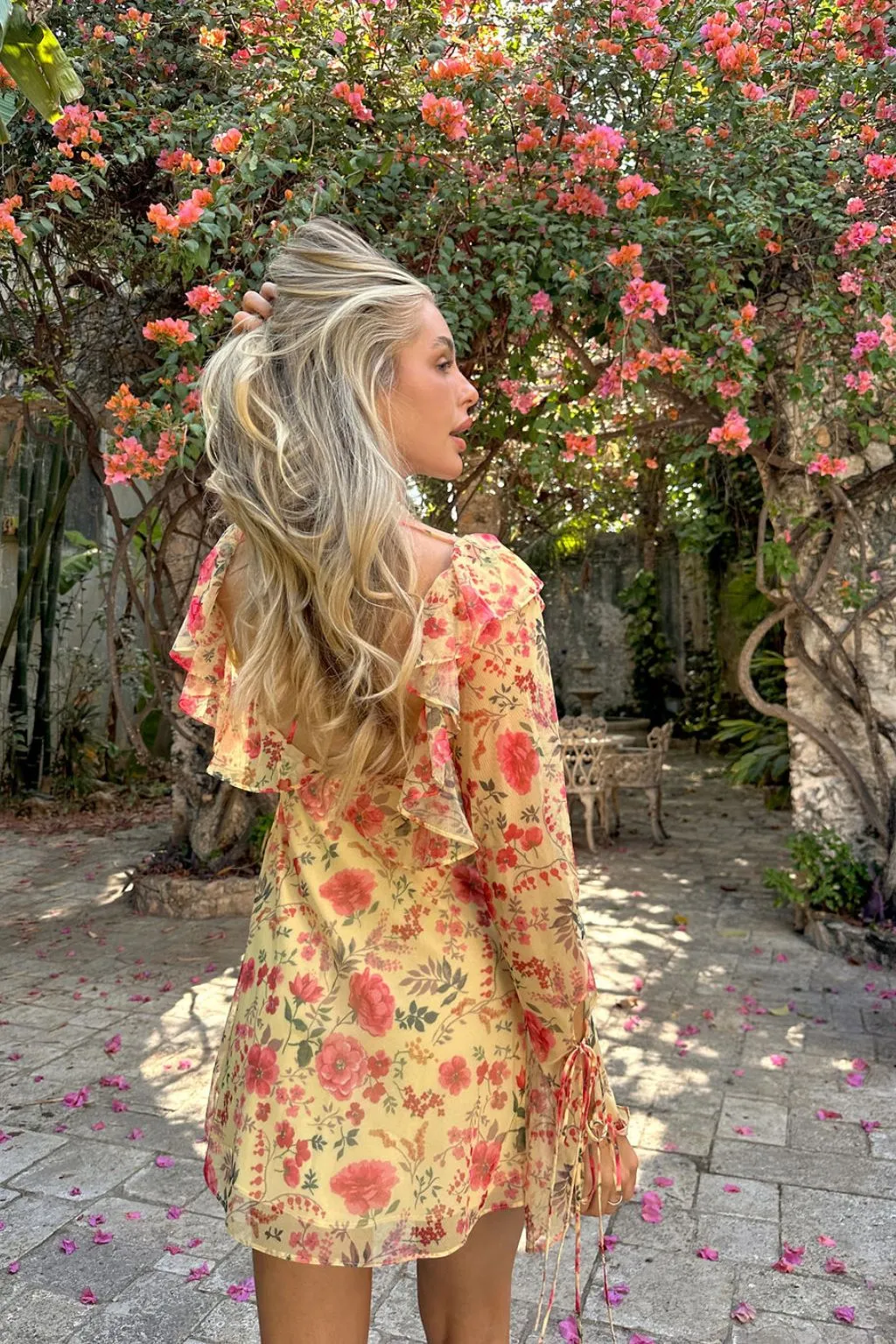 Sydney Yellow Ruffle Dress sold by 12th Tribe product image thumbnail 4