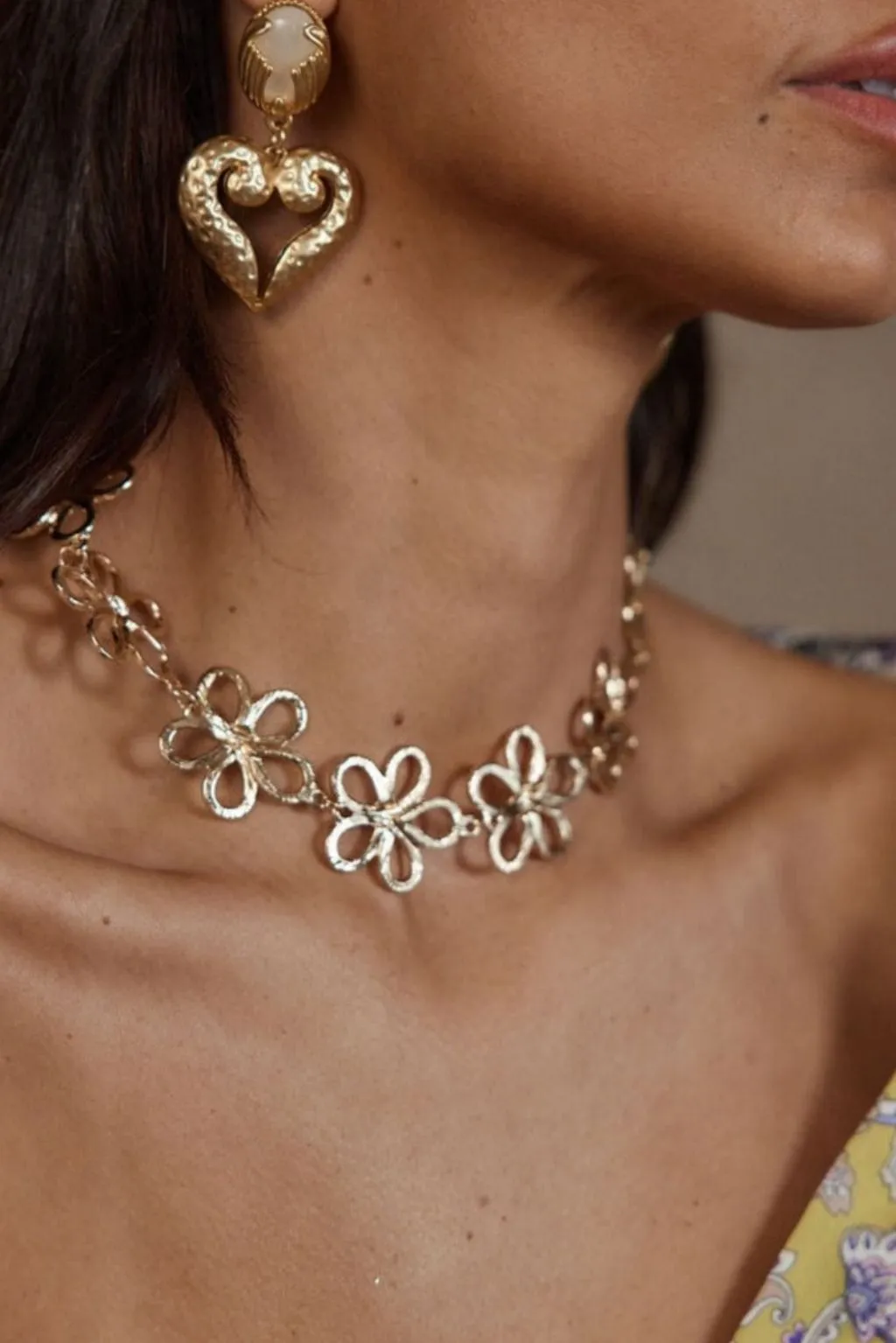Eden Gold Flower Choker Necklace sold by 12th Tribe