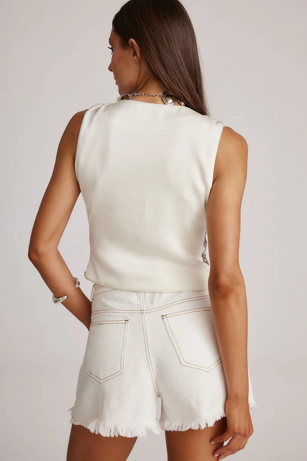 Nixie Mulitcolor Sequin Vest sold by 12th Tribe product image thumbnail 2