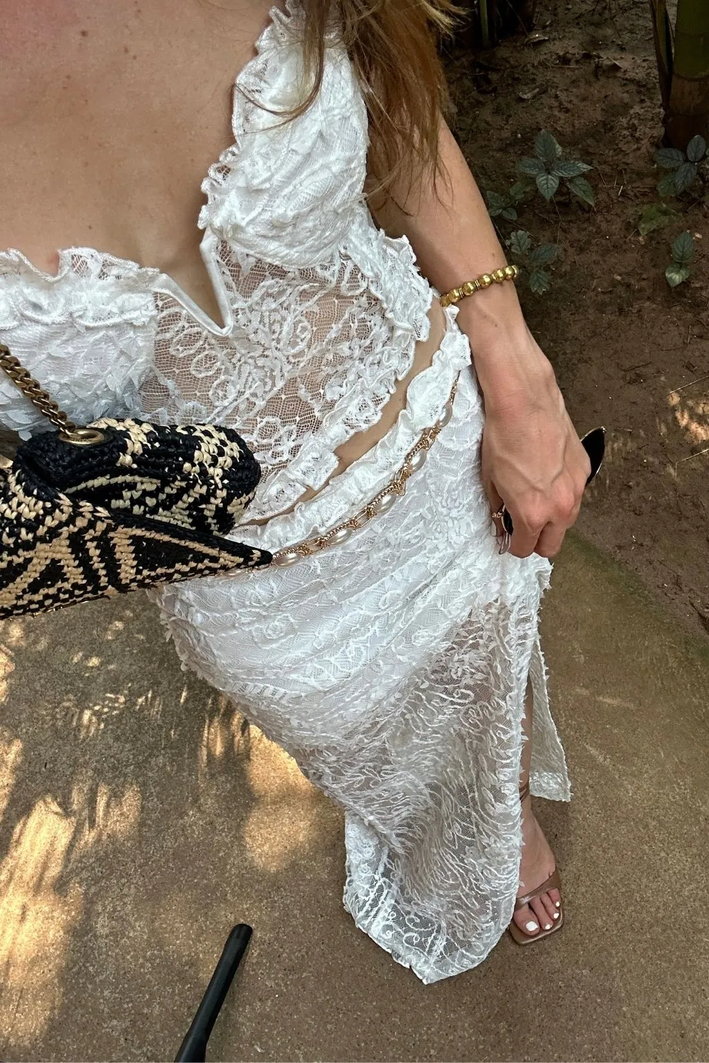 Vienna White Lace Maxi Skirt sold by 12th Tribe product image thumbnail 4