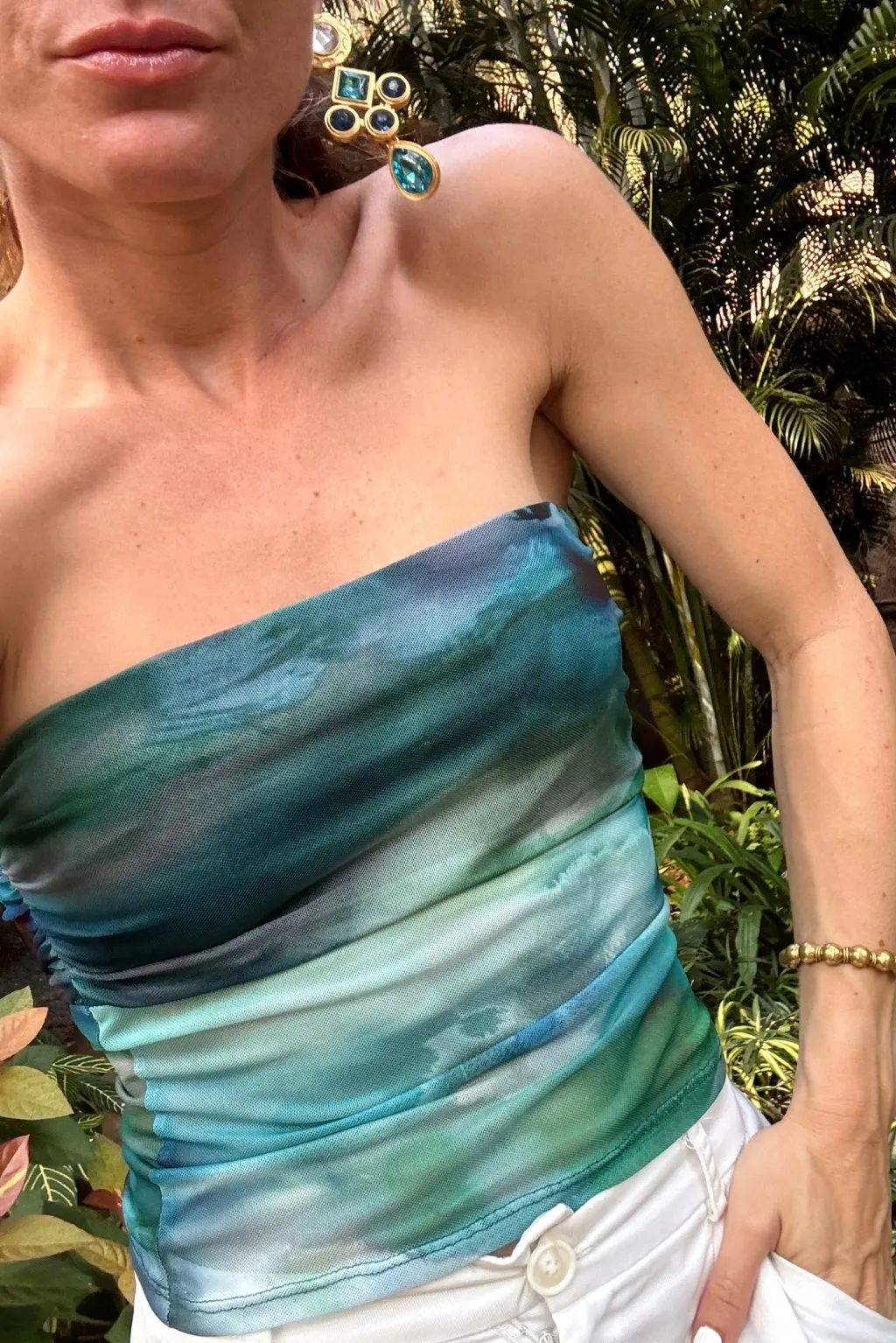 Crystal Coast Blue Strapless Top sold by 12th Tribe product image thumbnail 3
