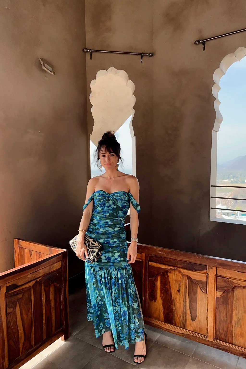 Aruba Floral Mesh Maxi Dress sold by 12th Tribe product image thumbnail 5