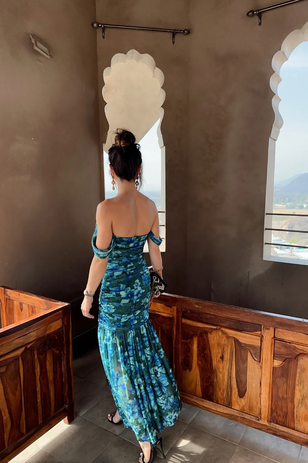 Aruba Floral Mesh Maxi Dress sold by 12th Tribe product image thumbnail 2