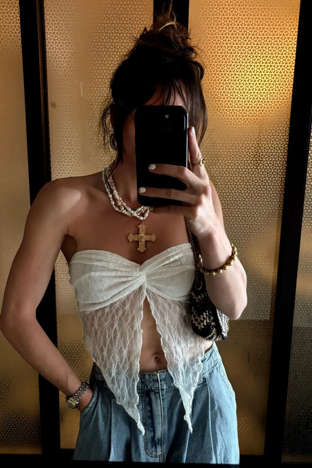 Francesca White Strapless Top sold by 12th Tribe product image thumbnail 2