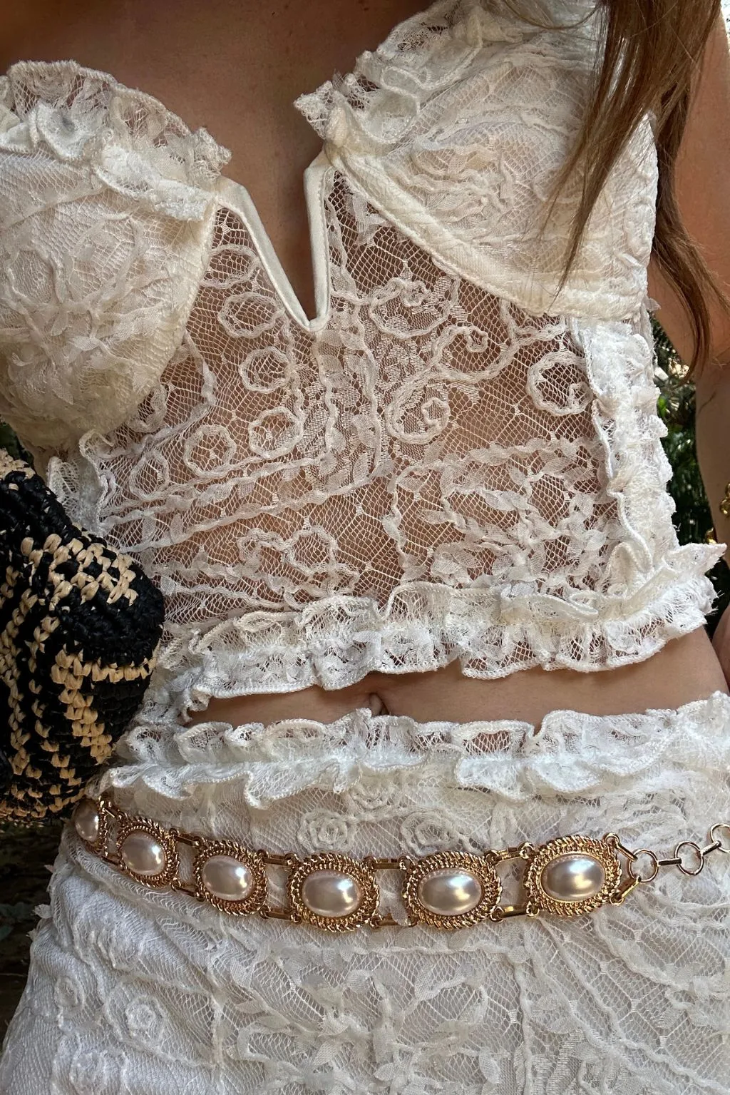 Vienna White Lace Corset Top sold by 12th Tribe product image thumbnail 5