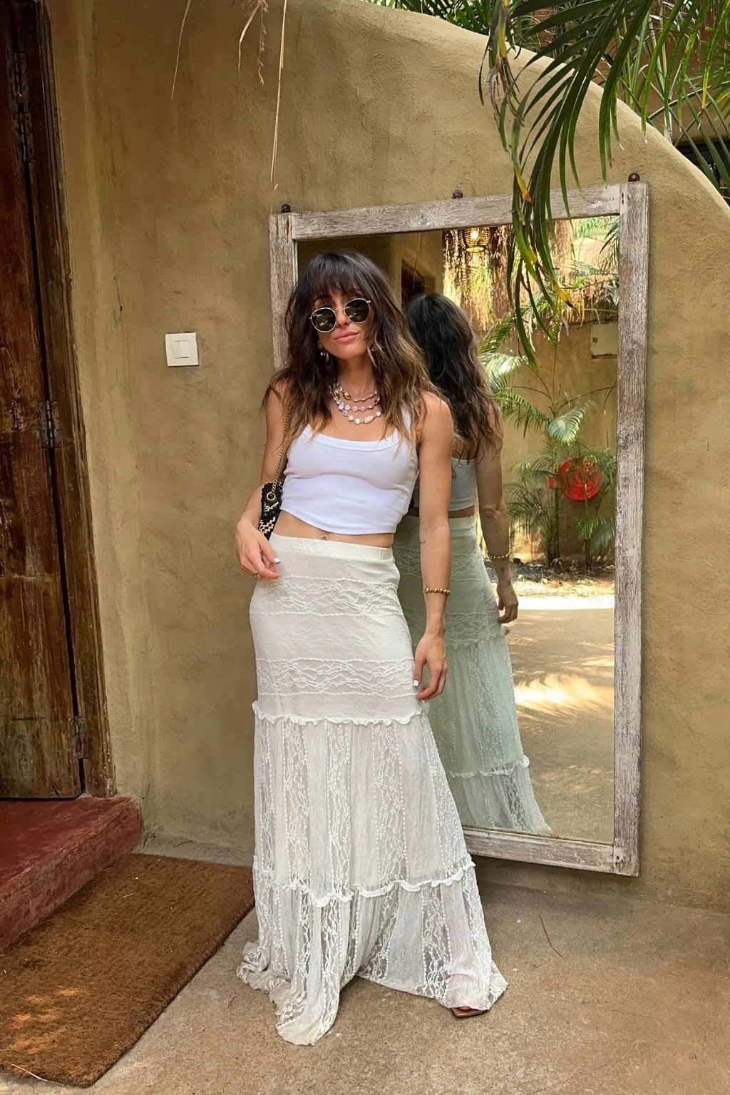 Poppy White Maxi Skirt sold by 12th Tribe product image thumbnail 3