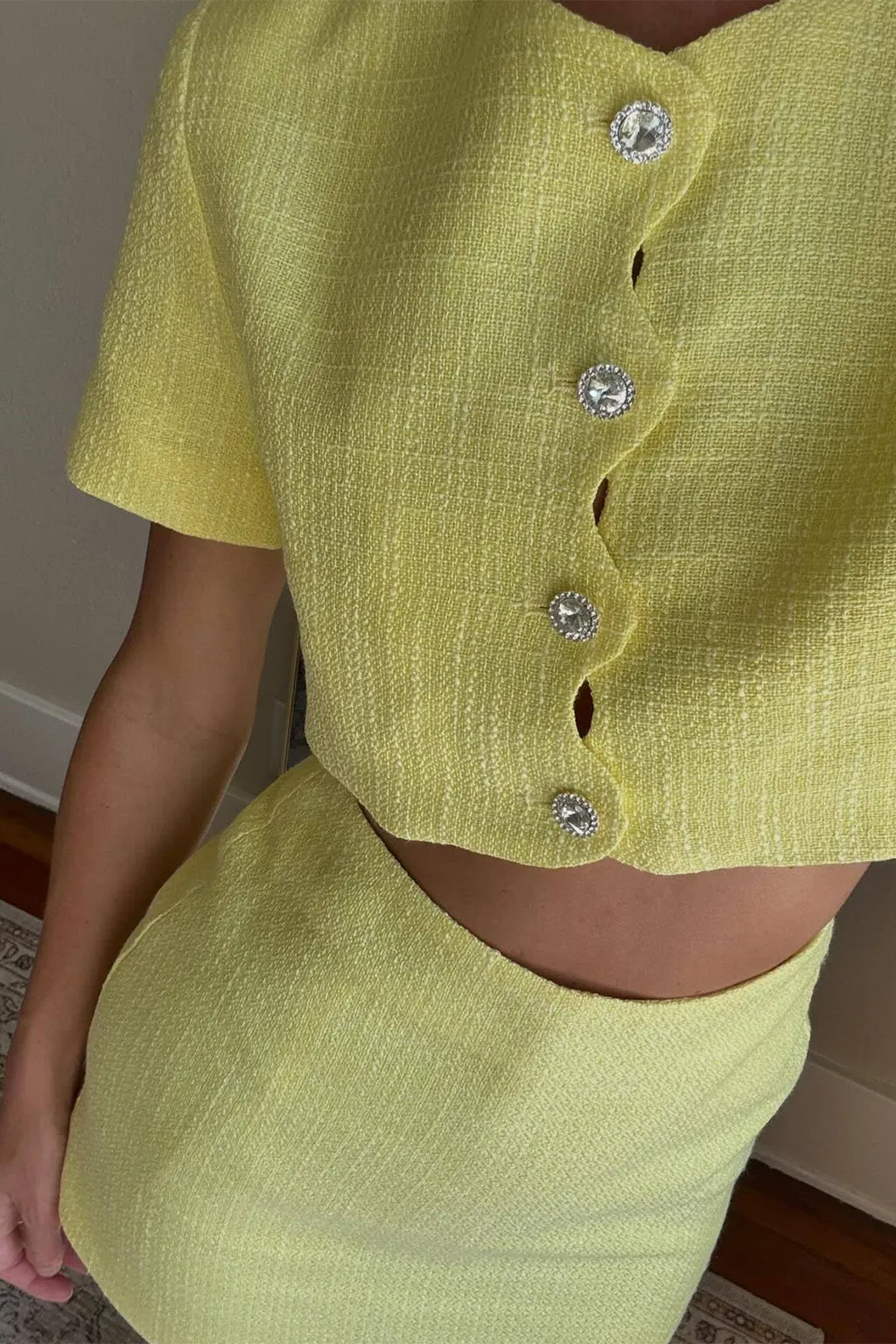Sunday Yellow Mini Skirt sold by 12th Tribe product image thumbnail 4