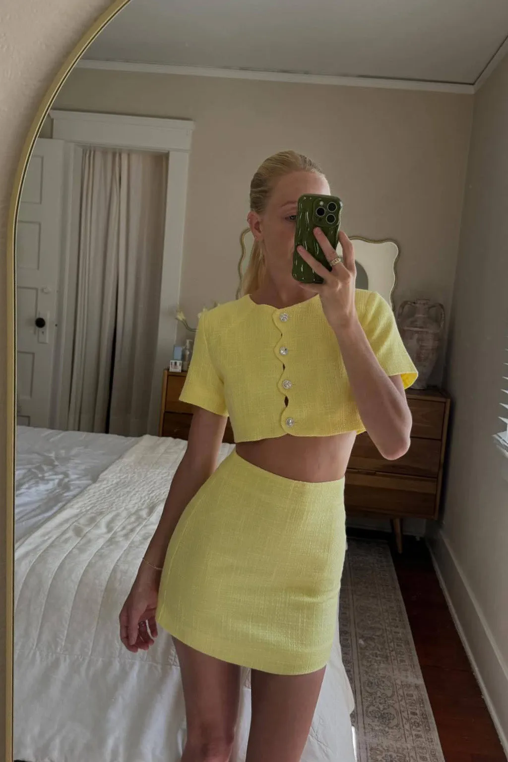 Sunday Yellow Mini Skirt sold by 12th Tribe product image thumbnail 3
