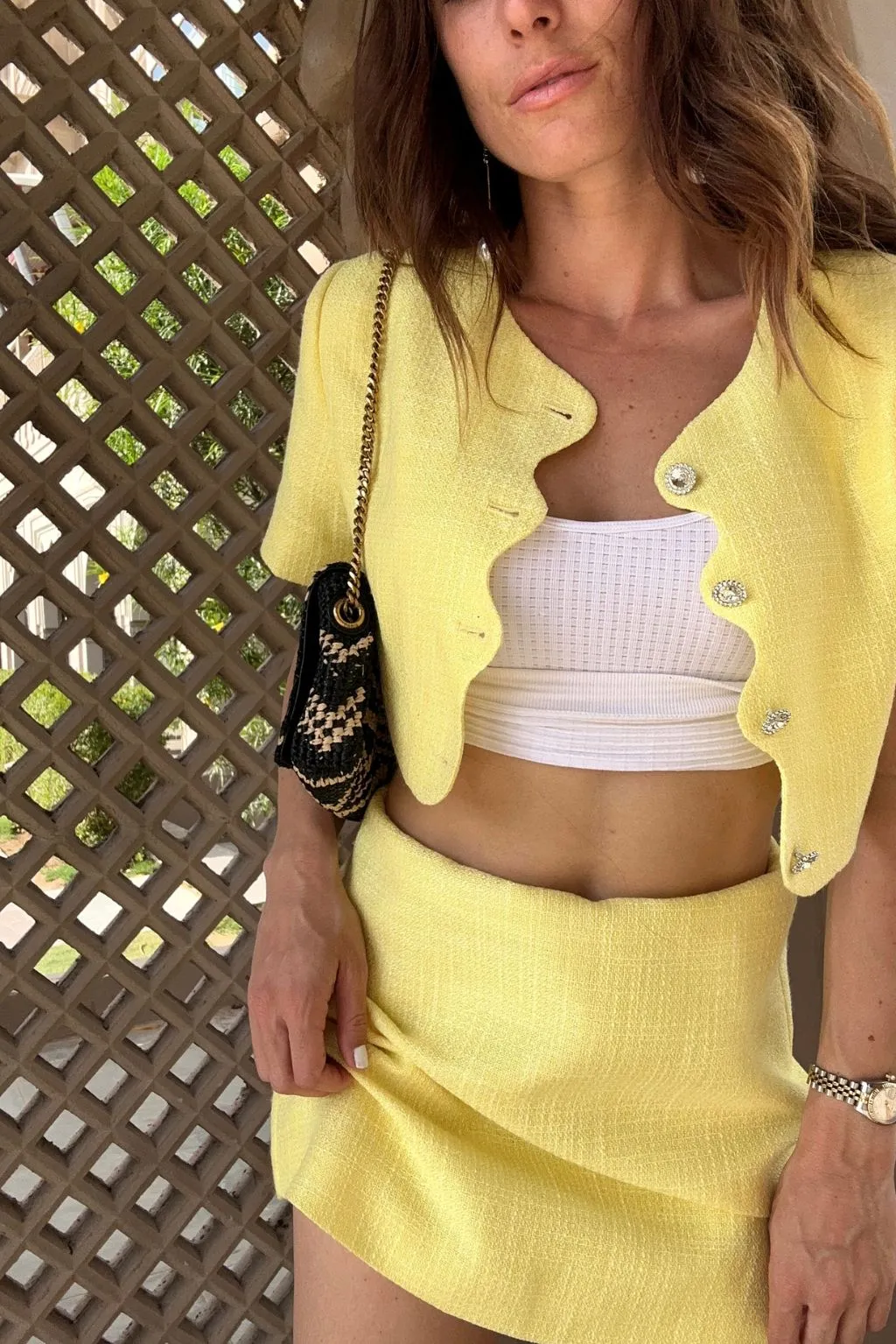 Sunday Yellow Mini Skirt sold by 12th Tribe product image thumbnail 5