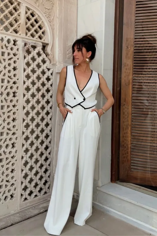 Skylar White Trousers sold by 12th Tribe