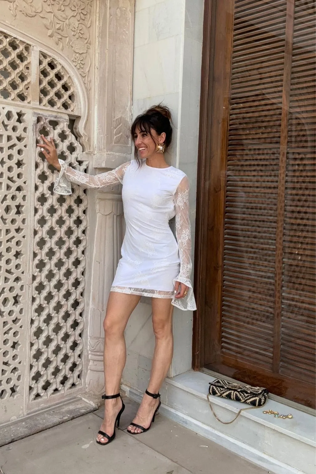 Primrose Long Sleeve Lace Mini Dress sold by 12th Tribe product image thumbnail 5