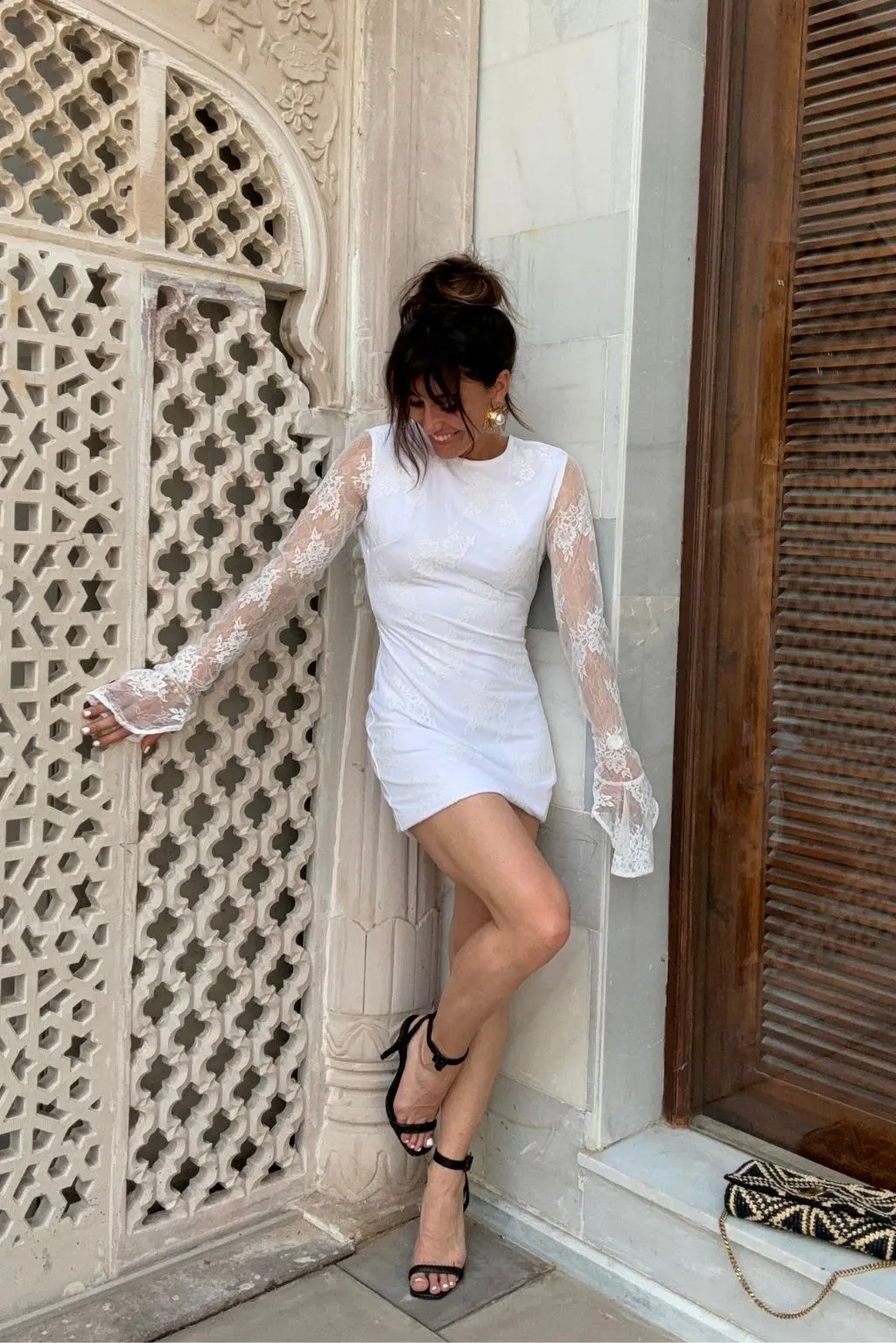 Primrose Long Sleeve Lace Mini Dress sold by 12th Tribe product image thumbnail 3