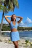 Luzia Blue Embellished Skort sold by 12th Tribe