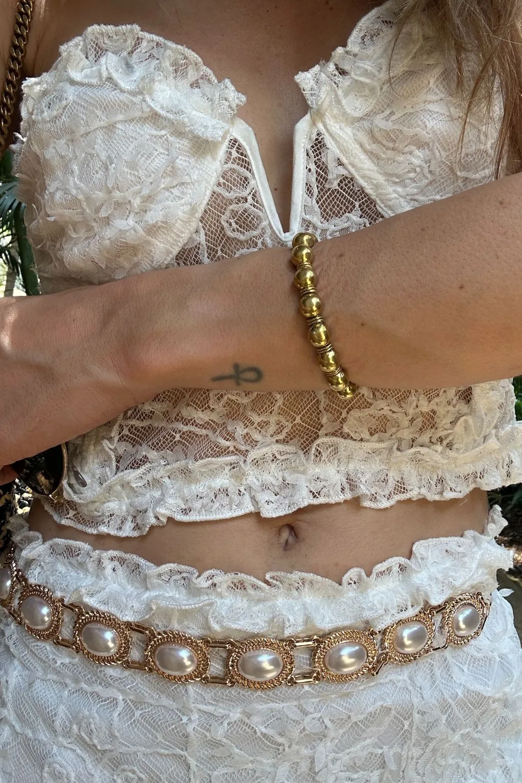 Elize Vintage Inspired Pearl Chain Belt sold by 12th Tribe product image thumbnail 3