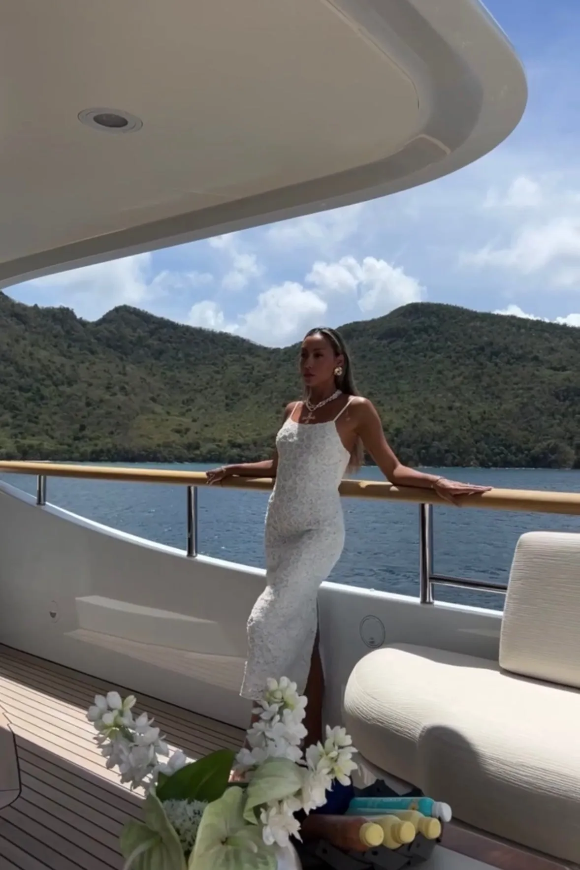 Ivy White Textured Midi Dress sold by 12th Tribe product image thumbnail 5