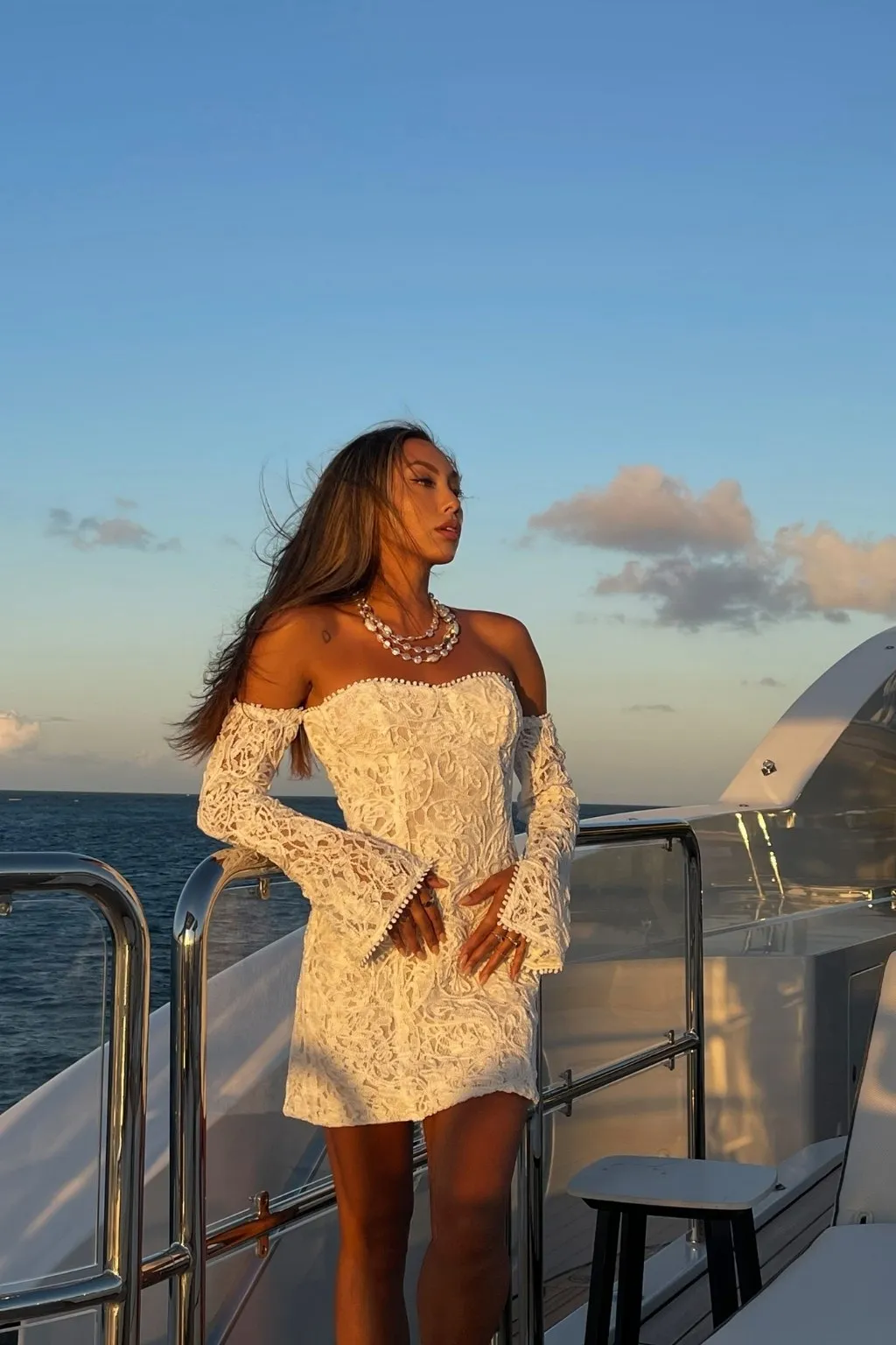 Lilliana Off Shoulder Lace Dress sold by 12th Tribe product image thumbnail 2