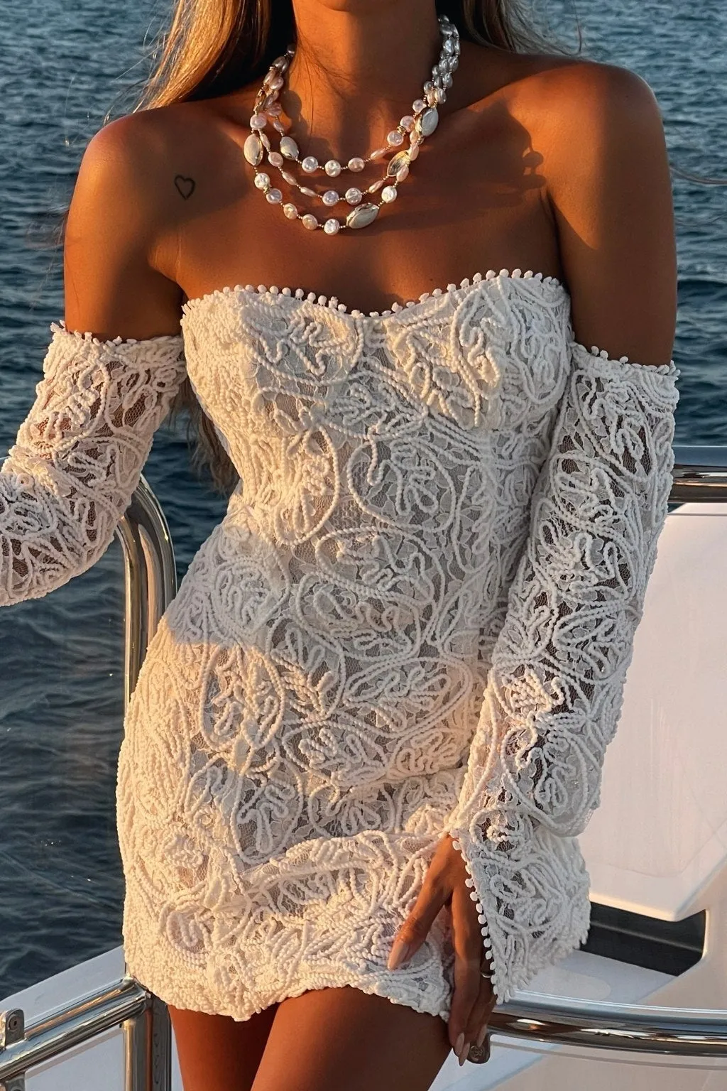 Lilliana Off Shoulder Lace Dress sold by 12th Tribe