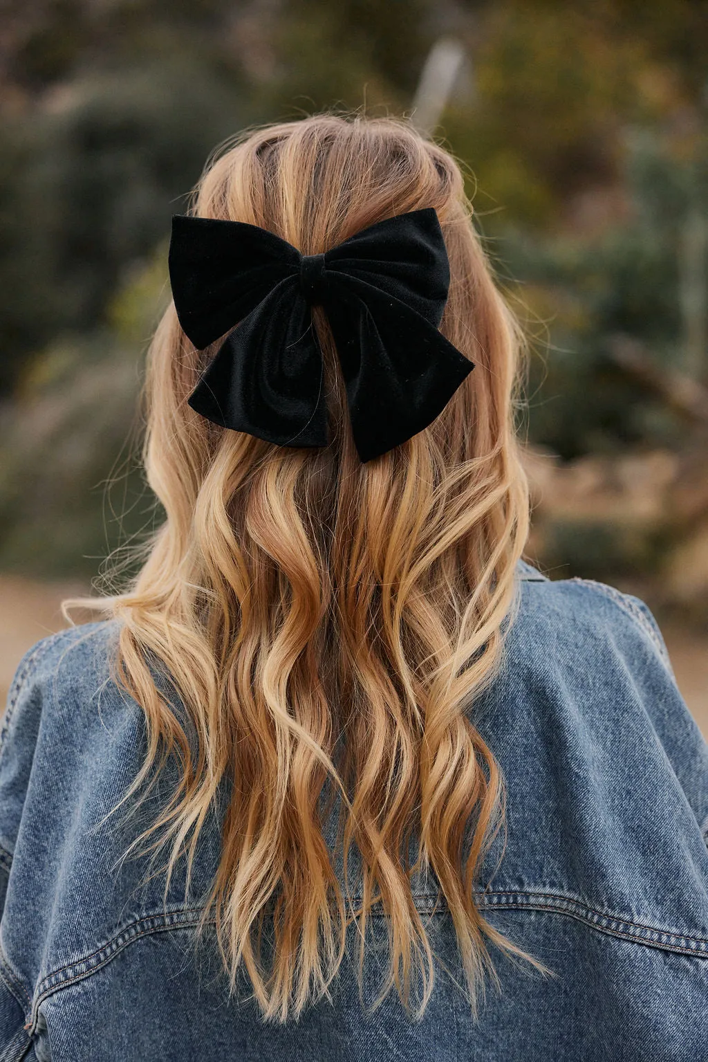 Josie Black Velvet Hair Bow sold by 12th Tribe