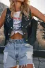 Lennon Black Faux Leather Fringe Vest sold by 12th Tribe