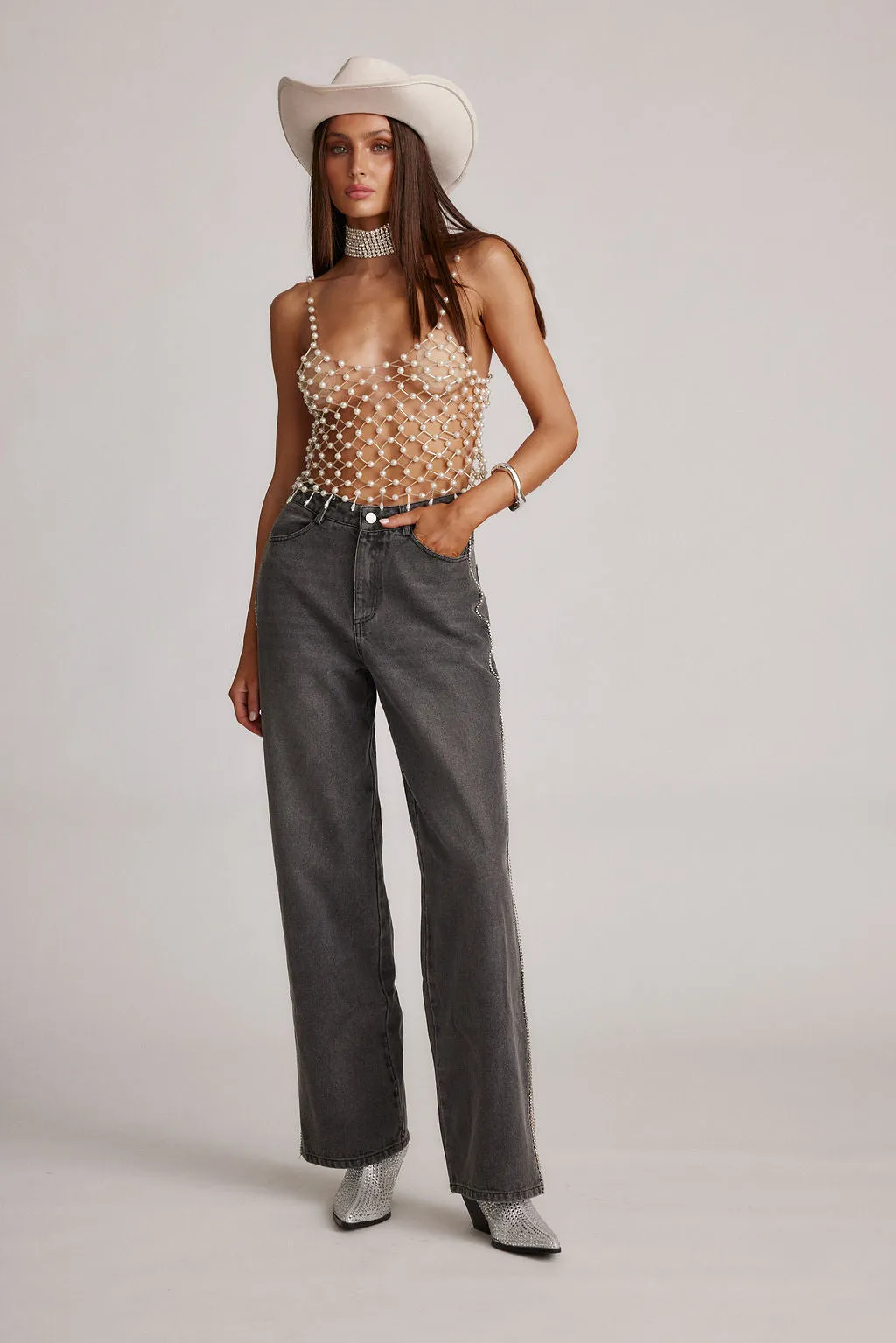 Aisha Pearl Overlay Top sold by 12th Tribe product image thumbnail 4