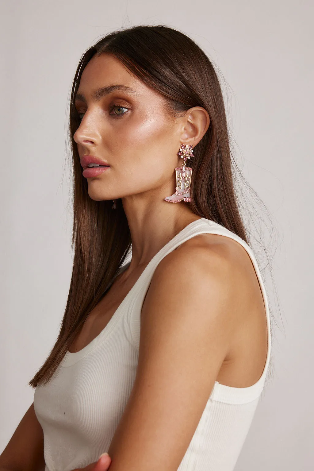 Pink Cowboy Boot Earrings sold by 12th Tribe product image thumbnail 4