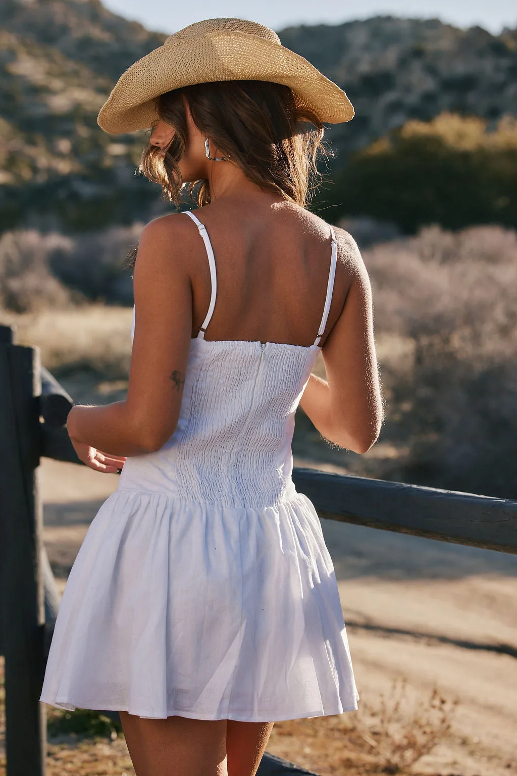 Lana White Drop Waist Mini Dress sold by 12th Tribe product image thumbnail 4