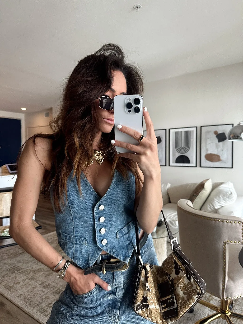 Diane Blue Denim Vest sold by 12th Tribe