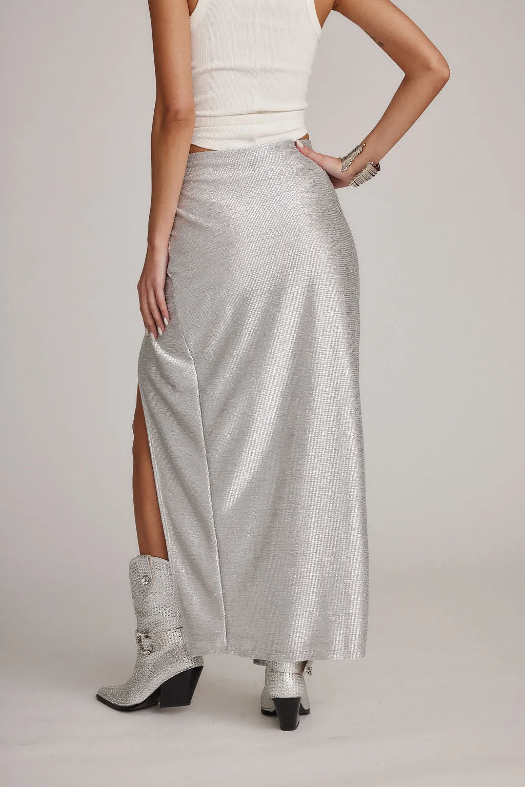 Toulouse Silver Maxi Skirt sold by 12th Tribe product image thumbnail 3