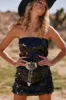 Pippa Jet Black Disco Sequin Mini Dress sold by 12th Tribe