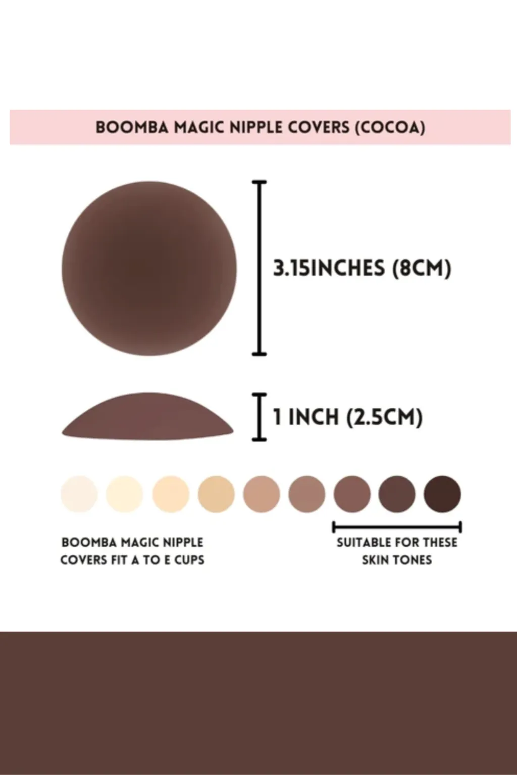 Magic Nipple Covers - COCOA sold by 12th Tribe product image thumbnail 2