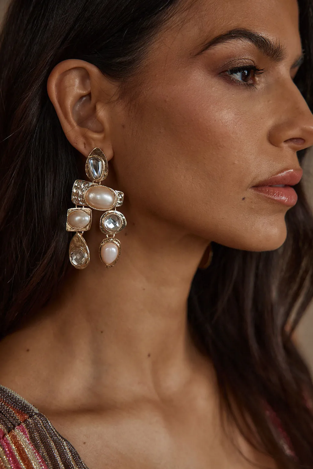 Gia Multi Stone Earrings sold by 12th Tribe product image thumbnail 3