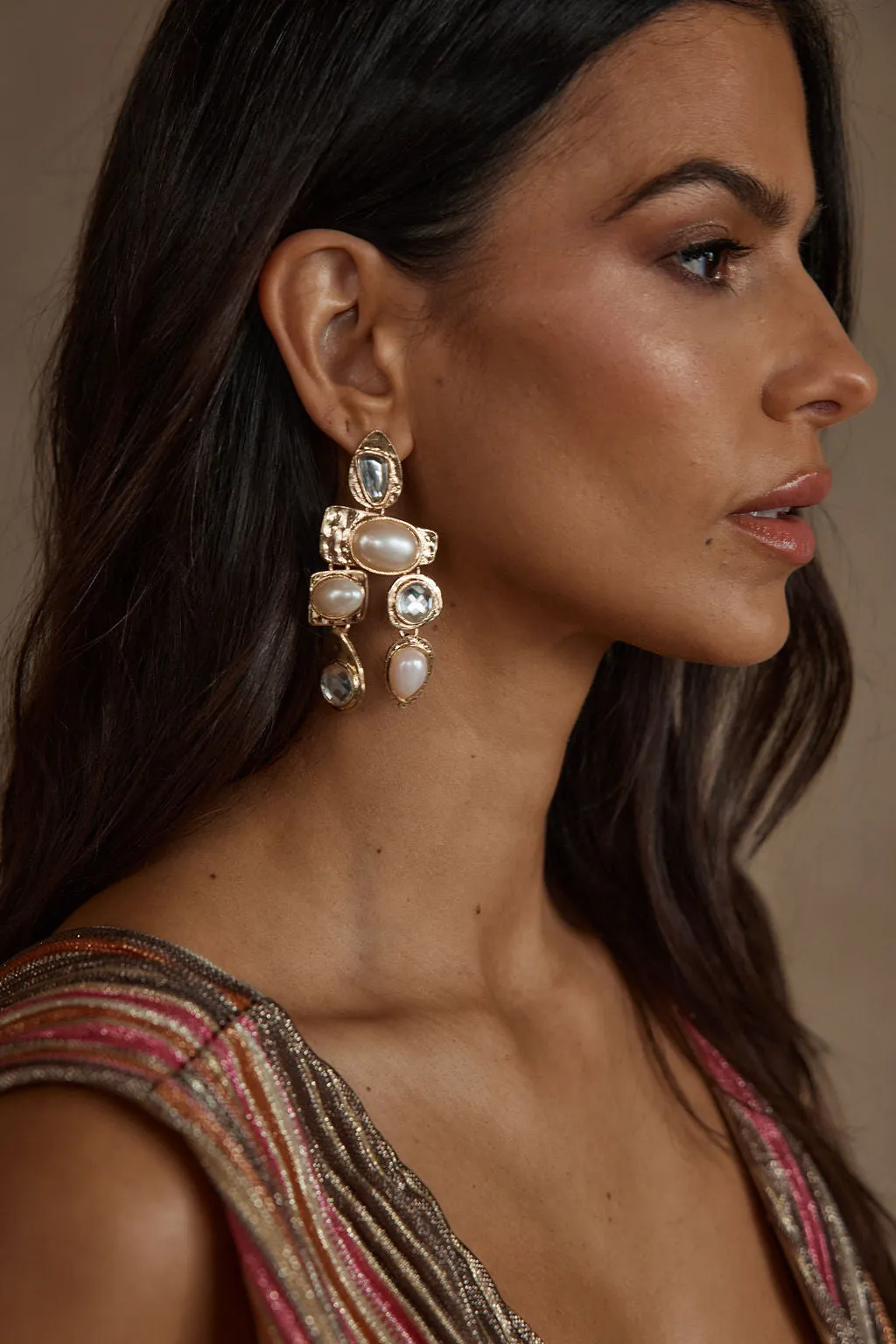 Gia Multi Stone Earrings sold by 12th Tribe product image thumbnail 2