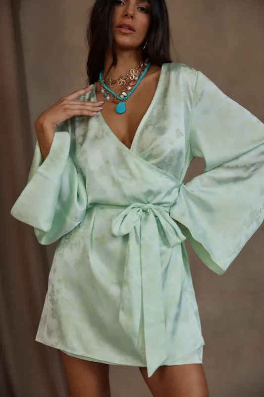 Gold Standard Sage Jacquard Dress sold by 12th Tribe