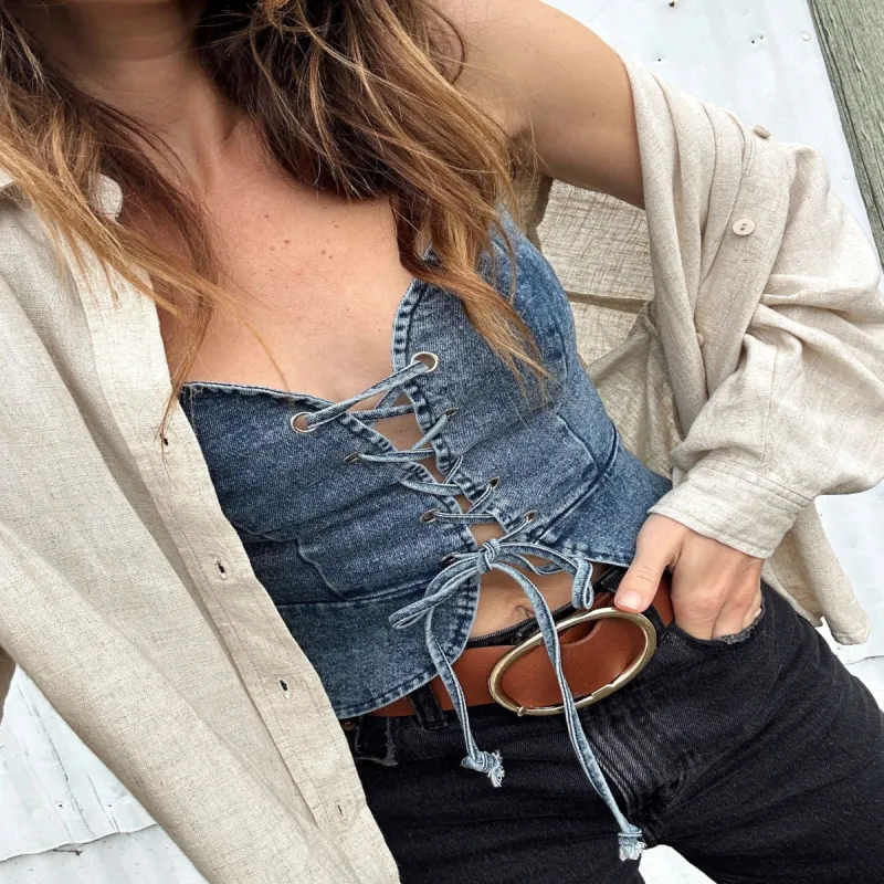 Summer Linen Long Sleeve Button Up sold by 12th Tribe