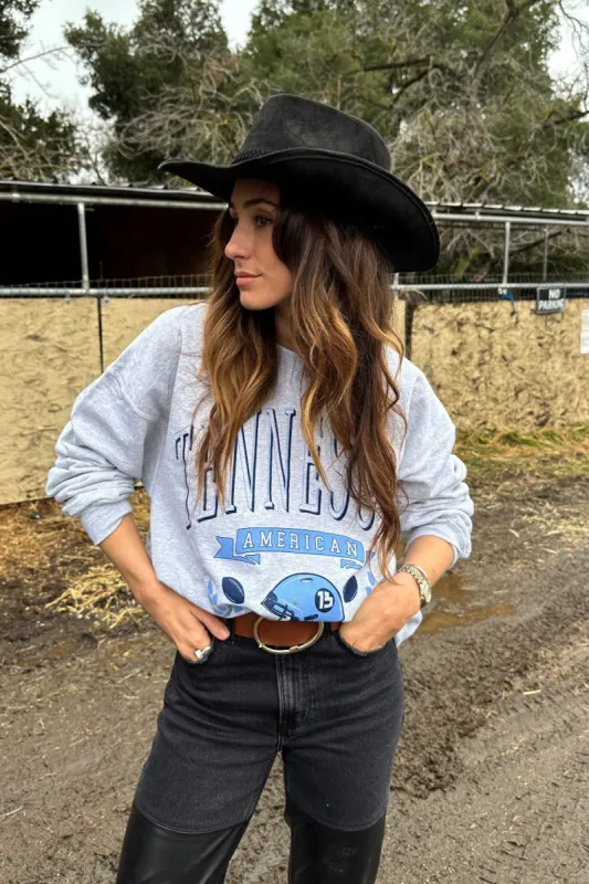 Tennessee Grey Crewneck Sweater sold by 12th Tribe