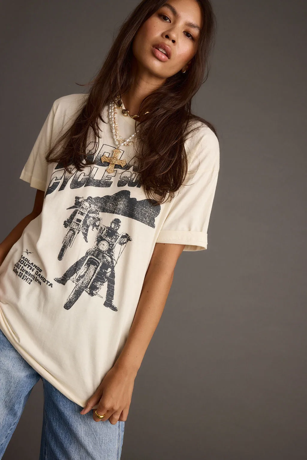 Badlands Cycle Cream Unisex Graphic Tee sold by 12th Tribe product image thumbnail 5