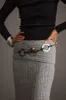 Memphis Black and Silver Circle Chain Belt sold by 12th Tribe