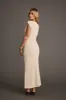 Imara Beige Asymmetrical Knit Maxi Dress sold by 12th Tribe