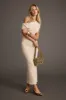 Imara Beige Asymmetrical Knit Maxi Dress sold by 12th Tribe