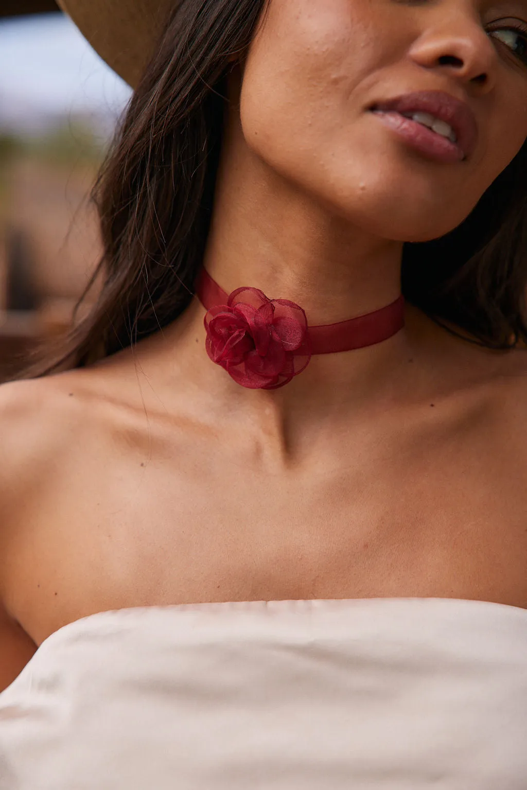 Genesis Red Flower Choker sold by 12th Tribe product image thumbnail 2