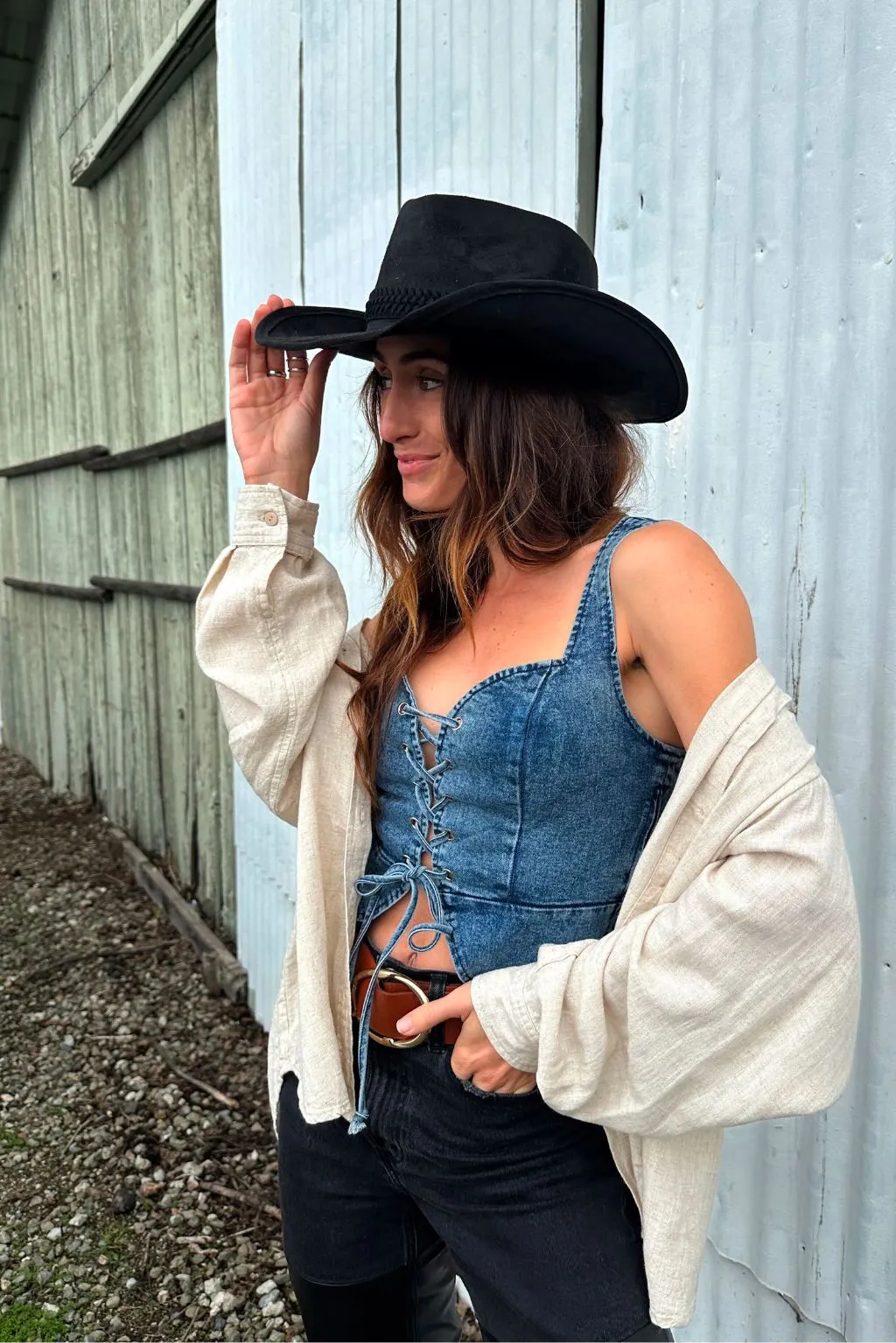 Spears Denim Bustier sold by 12th Tribe product image thumbnail 2