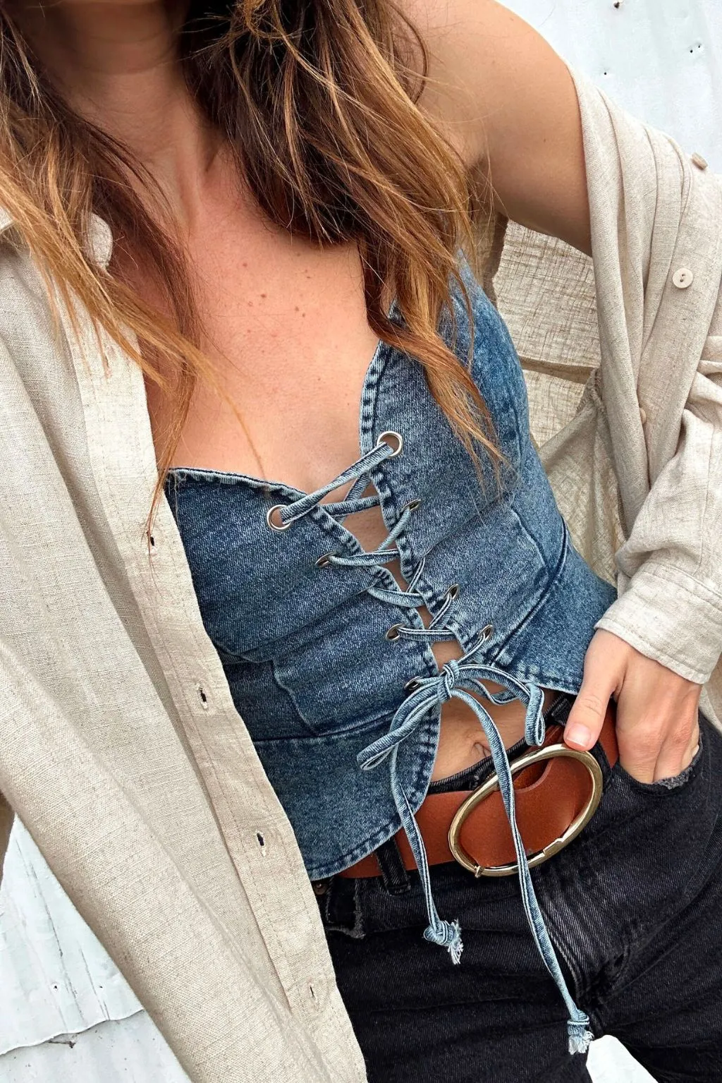 Spears Denim Bustier sold by 12th Tribe product image thumbnail 4